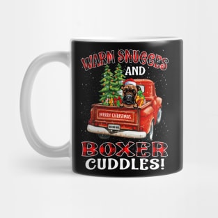 Warm Snuggles And Boxer Cuddles Ugly Christmas Sweater Mug